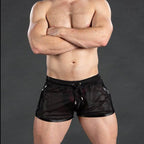 New Gym Men's Sport Running Shorts Quick Dry grid Workout Short Pants GYM Wear Men Soccer Tennis Training Beach Swim Shorts Men's Boxer Shorts Ice Silk Mesh Underwear Breathable Basic Boxer Briefs Underpants Sports Shorts