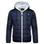 New Waterproof Winter Jacket Men Hooded Warm Autumn Jacket Windproof Hooded  Men Blue Comfortable Men's Jackets Lightweight Hiking Jackets For Ski Winter Coat