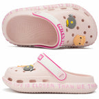 Azooken Kids Cute Clogs Slippers Pink Size 34 Lightweight Outdoor Shoes