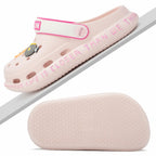 Azooken Kids Cute Clogs Slippers Pink Size 34 Lightweight Outdoor Shoes