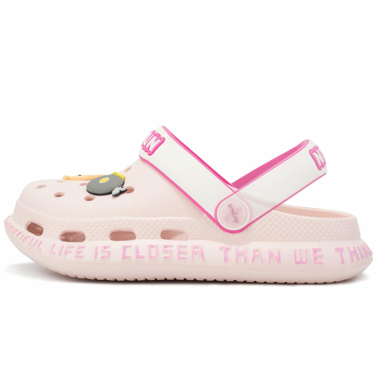 Azooken Kids Cute Clogs Slippers Pink Size 34 Lightweight Outdoor Shoes
