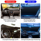 COFSODI Car Windshield Sunshade Double Thickened UV Protection Black