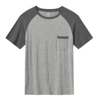 MoFiz Mens Sleepwear Pajama Set Lightweight Cotton Dark Gray Light Grey Size XL
