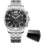 Luxury Men's Gold Business Watches Quartz Analogue Wristwatch Stainless Steel Waterproof Luminous Watch