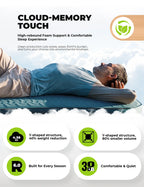 Portable Inflating Sleeping Pad with Foam for Camping
