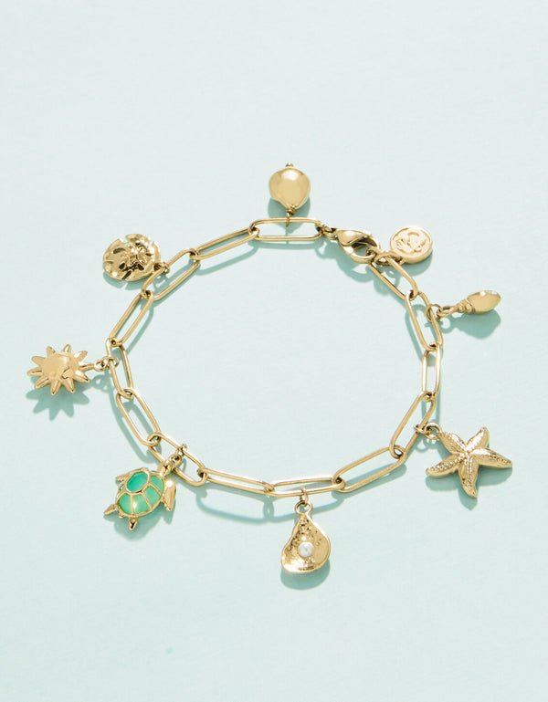 Seashore Charm Bracelet 7.5" - Splash Collection