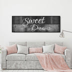 Sweet Dreams Wall Art Canvas – Above Bed Bedroom Decor for Couples
