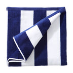 Cotton Velour Cabana Stripe Beach Towel - Novia Collection