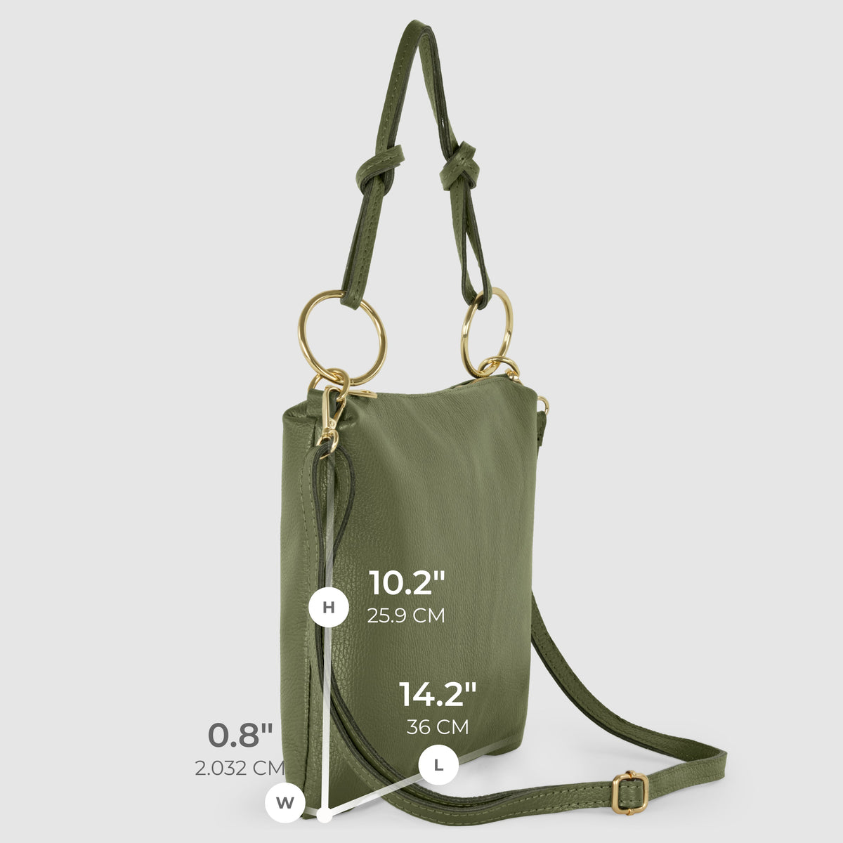 Italian Full-Grain Leather Shoulder Bag | Livorno