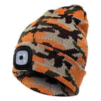 Unisex Fashion LED Light Knitted Hat For Men Women Trendy Elastic Beanie Cap Headlamp Winter Knit Lighted Headlight Headlamp Cap