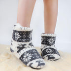Winter Fur Slippers Women Warm House Slippers Plush Flip Flops Christmas Cotton Indoor Home Shoes Comfort Warm Fluffy Faux Fur Slipper Boots Soft Memory Foam Ankle Booties
