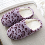 Winter Home Slippers Women Cotton Shoes Soft Plush Indoor Slippers Shoes For Women Men Couple Warm Fur Slippers Cute Comfy Fuzzy Knitted Memory Foam Slip On House Slippers