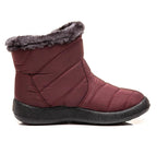 Women Boots Fashion Waterproof Snow Boots For Winter Casual Lightweight Ankle Warm Winter Boots Fur Lined Warm Ankle Boots Slip On Waterproof Shoes Comfortable Soft Design For Female