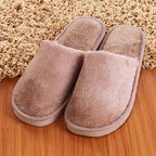 Women Home Slippers Autumn Winter Warm Furry Plush Shoes Indoor Bedroom Light EVA Couple Cotton Slipper House Memory Foam Slippers Furry Faux Fur Lined Bedroom Shoes