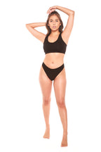 Women's Bamboo/Cotton Thong Style Underwear Black Color - 3-pack