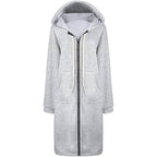Women's Casual Zip up Hoodies Long Tunic Sweatshirts Jackets Fashion Plus Size Hoodie with Pockets