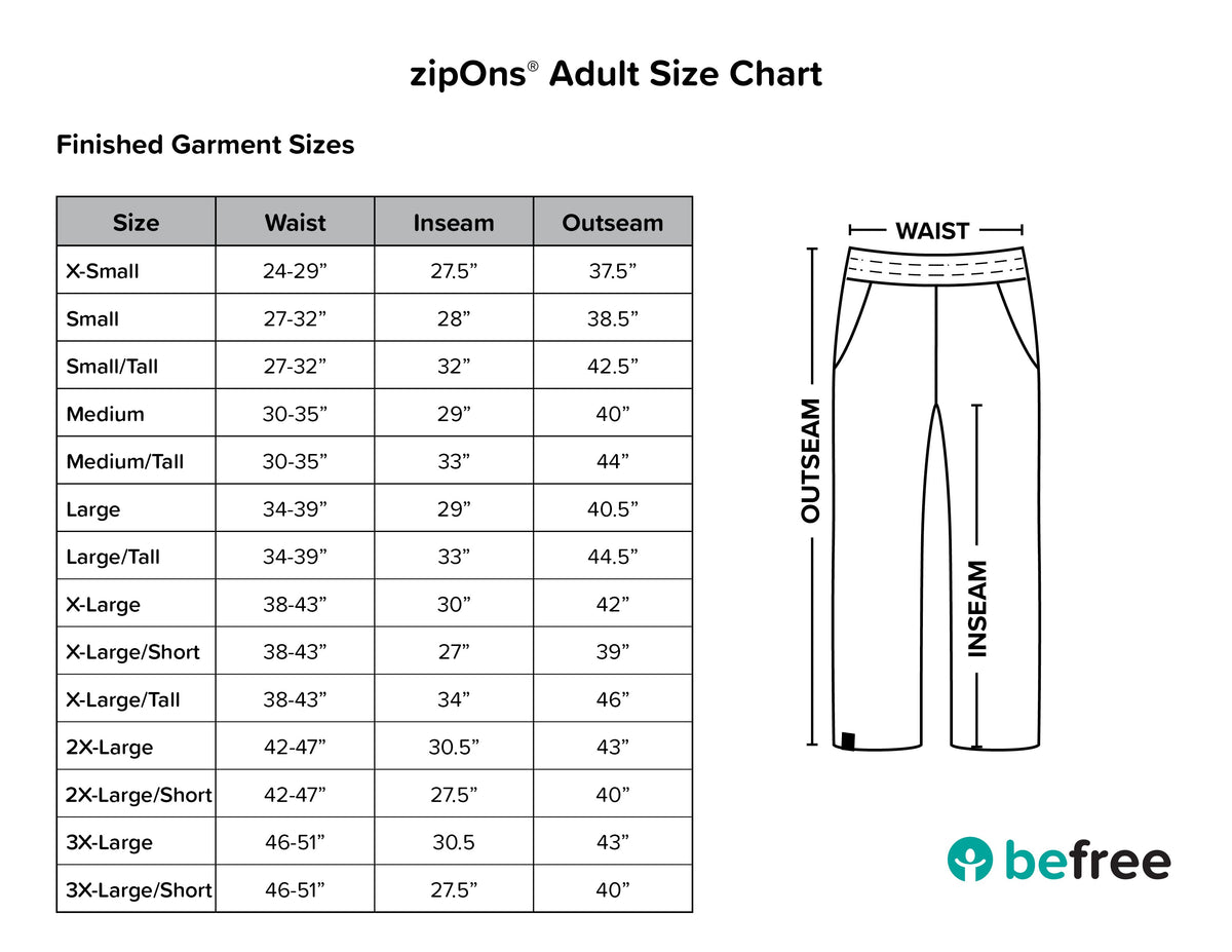 zipOns Adult Heavyweight Adaptive Pants